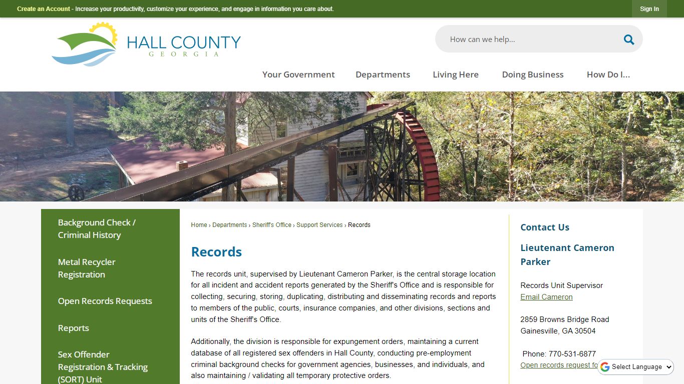 Records | Hall County, GA - Official Website