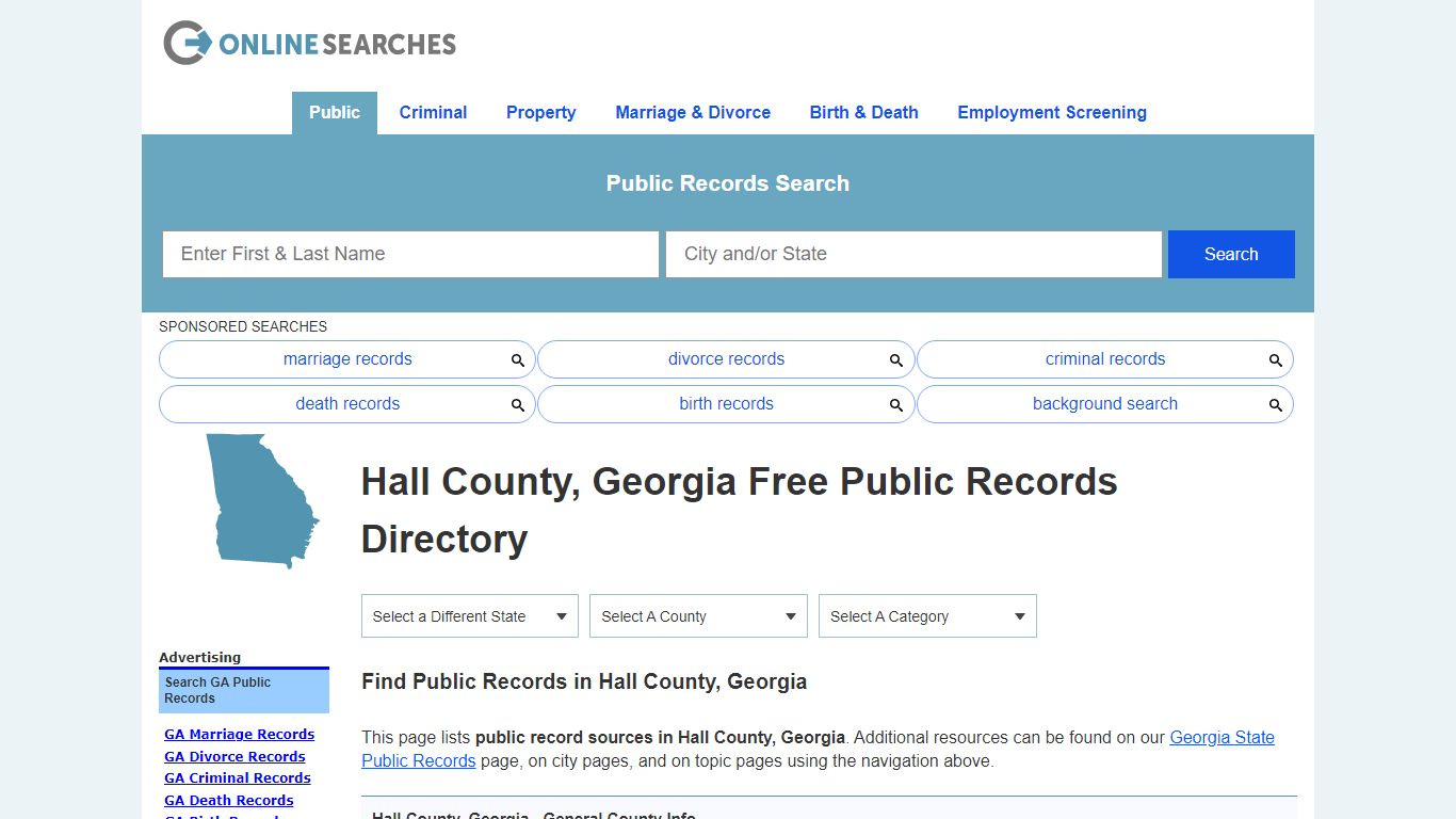 Hall County, Georgia Public Records Directory